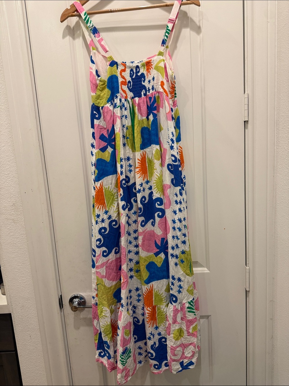 Floral Print Maxi Dress - Pink Multi - Picture 5 of 9